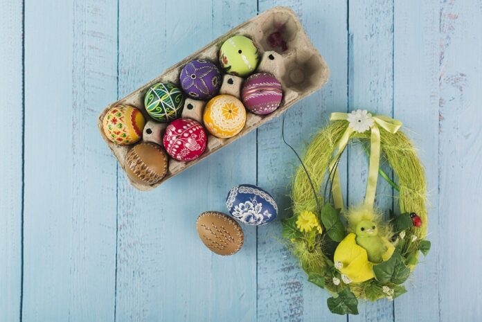 Huevos de pascua pintados