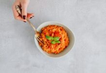 Risotto de calabaza y roquefort